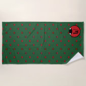 Serviette de plage Pois de Ladybug (Devant)