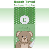 Serviette De Plage Pois en peluche mignonne étoiles vert et blanc