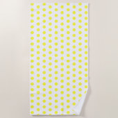 Serviette de plage Pois jaune (Devant)