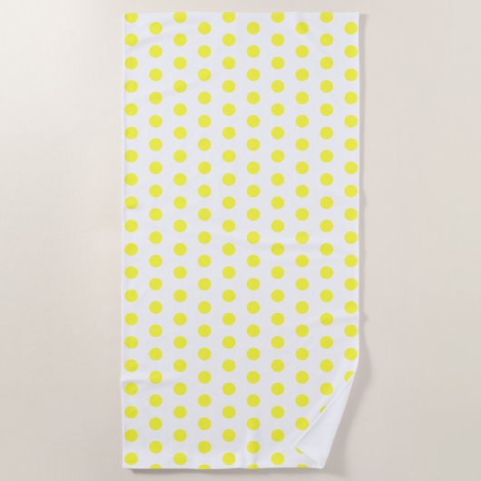 Serviette de plage Pois jaune (Devant)