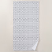 Serviette De Plage Pois noirs en blanc (Devant)