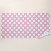 Serviette De Plage Pois roses, Motif Pointe Polka, Points, Pointe (Devant)
