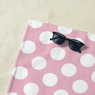 Serviette De Plage Pois roses, Motif Pointe Polka, Points, Pointe
