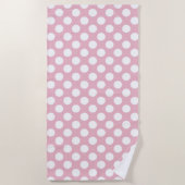 Serviette De Plage Pois roses, Motif Pointe Polka, Points, Pointe (Devant)