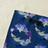 Serviette De Plage Poisson Aquarelle Art Beach (En situation)