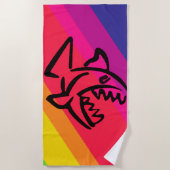 Serviette De Plage Poisson arc-en-ciel (Devant)