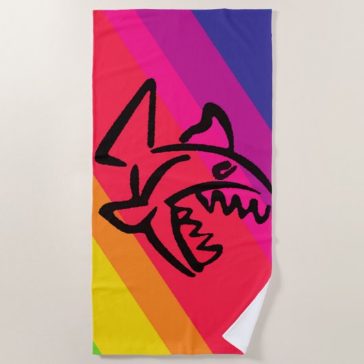 Serviette De Plage Poisson arc-en-ciel (Devant)