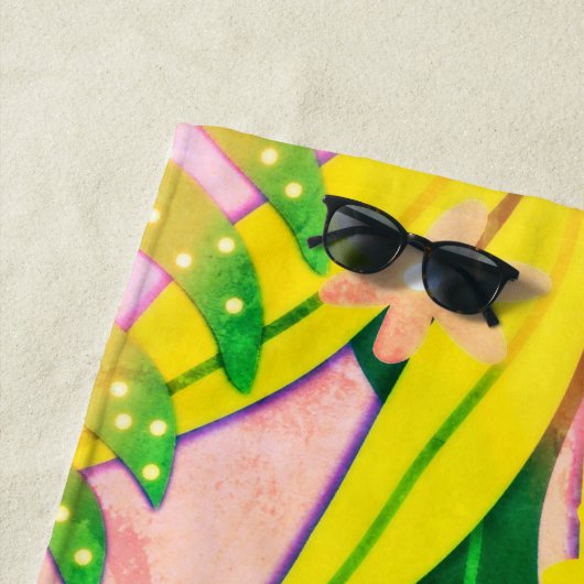 Serviette De Plage Poisson blanc (En situation)