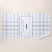 Serviette De Plage Poisson Bleu de la Maison de Lac Plaid Classable (Devant)