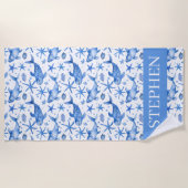 Serviette De Plage Poisson bleu marine Starfish Personnalisé (Devant)