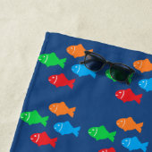 Serviette De Plage Poisson coloré (En situation)
