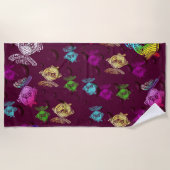 serviette de plage poisson coloré (Devant)