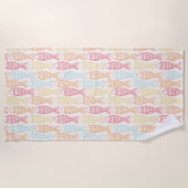 Serviette De Plage Poisson dans l'océan d'été  (Devant)