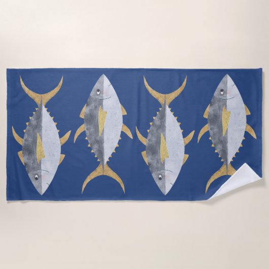 Serviette De Plage Poisson de thon (Devant)
