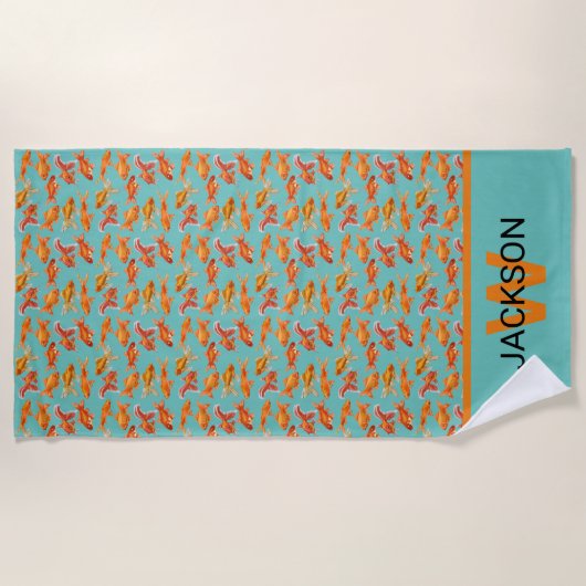 Serviette De Plage Poisson d'or (Devant)