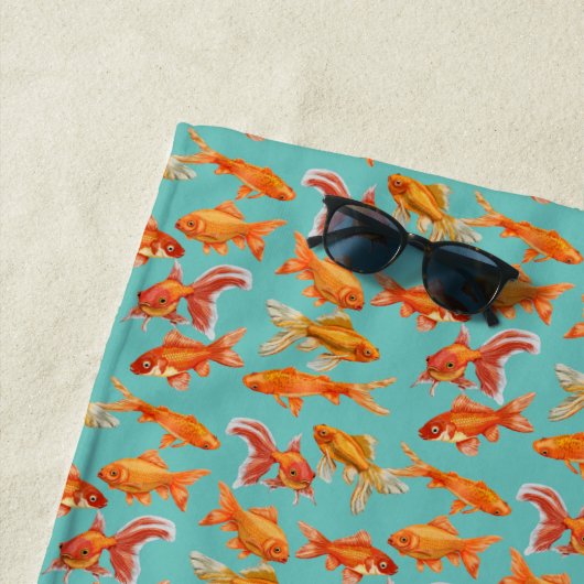 Serviette De Plage Poisson d'or (En situation)