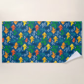 Serviette De Plage Poisson d'or dans l'aquarium (Devant)