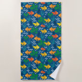 Serviette De Plage Poisson d'or dans l'aquarium (Devant)