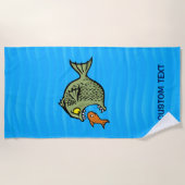 Serviette De Plage Poisson Intimidateur (Devant)