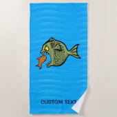 Serviette De Plage Poisson Intimidateur (Devant)