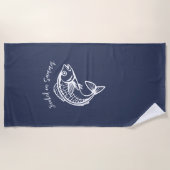 Serviette De Plage Poisson L'Été (Devant)
