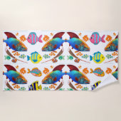Serviette De Plage poisson 🐠 motif (Devant)