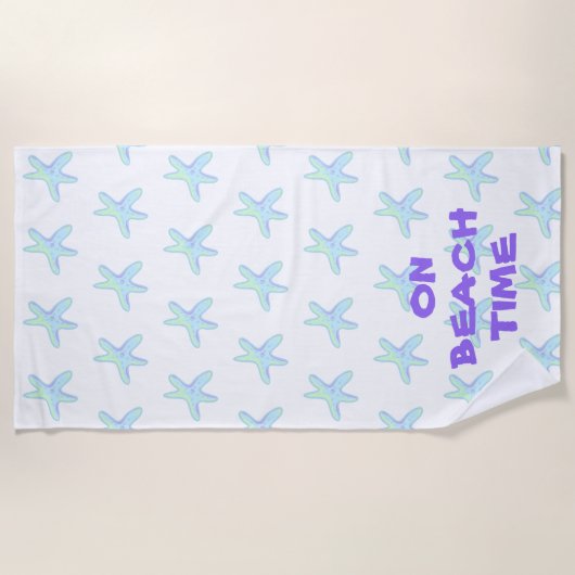 Serviette De Plage Poisson sur la plage (Devant)