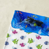 Serviette de plage Poisson Tropical (En situation)