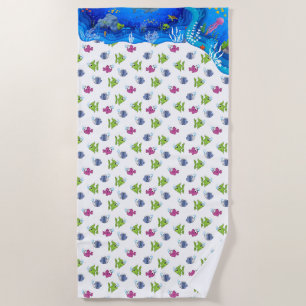 Serviette de plage Poisson Tropical