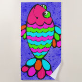 Serviette De Plage Poisson tropical (Devant)