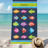 Serviette De Plage Poisson tropical personnalisé