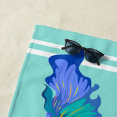 Serviette De Plage Poisson Tropical Sur La Plage (En situation)