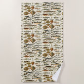 Serviette De Plage Poisson vintage par Adolphe Millot (Devant)