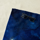 Serviette De Plage Poissons Zodiac Constellation Bleu Galaxie Monogra (En situation)