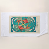 Serviette de plage Poissons Zodiaque (Devant)
