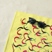 Serviette De Plage Poivrons chauds (En situation)