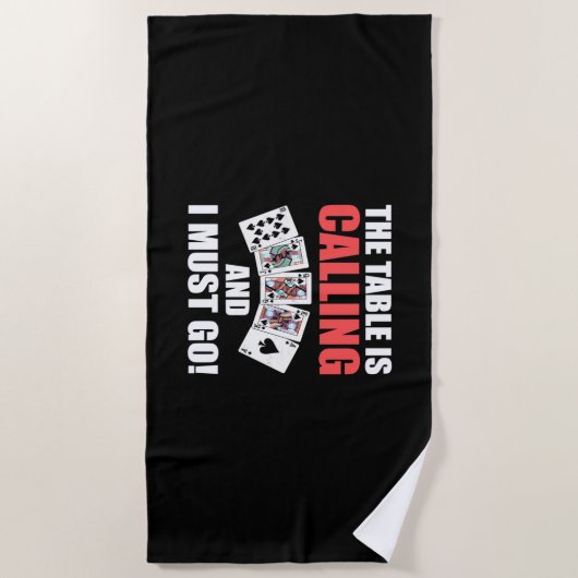 Serviette De Plage Poker La Table Appelle (Devant)