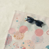 Serviette De Plage Polka Dot Beach Towel – Colourful Summer Design (En situation)