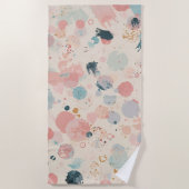Serviette De Plage Polka Dot Beach Towel – Colourful Summer Design (Devant)