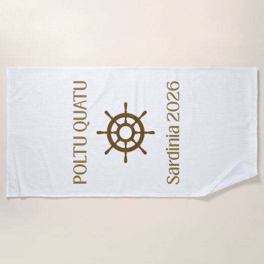 Serviette de plage Poltu Quatu Luxury Sailing Helm (Devant)