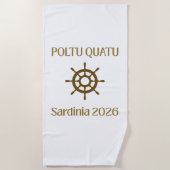 Serviette de plage Poltu Quatu Luxury Sailing Helm (Devant)