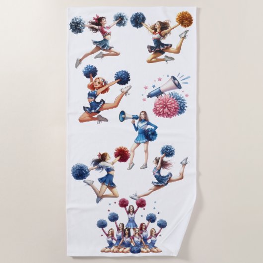Serviette De Plage Pom-pom girl (Devant)