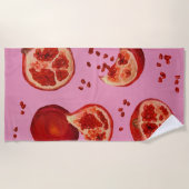 Serviette De Plage Pomegranate Beach Towel (Devant)