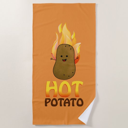 Serviette De Plage Pomme de Terre Chaud (Devant)
