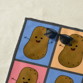 Serviette De Plage Pomme de terre style pop art (En situation)