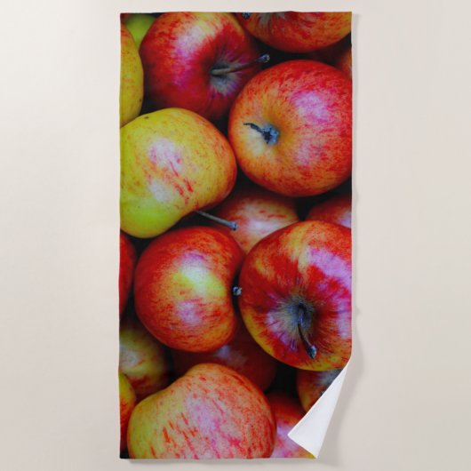 SERVIETTE DE PLAGE POMMES (Devant)