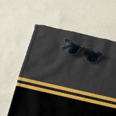 Serviette De Plage Pompier AJOUTER LE NOM Insigne du service de pompi (En situation)