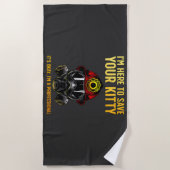 Serviette De Plage Pompier Drôle Pour Pompiers (Devant)