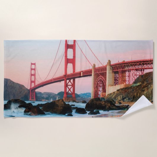 Serviette De Plage Pont d'or (Devant)