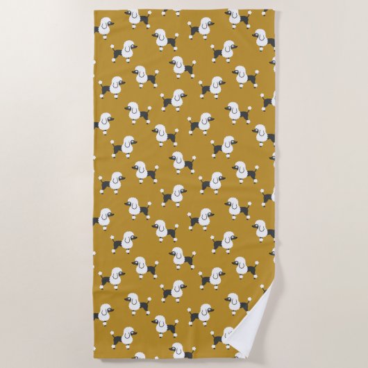 Serviette De Plage Poodle (Devant)